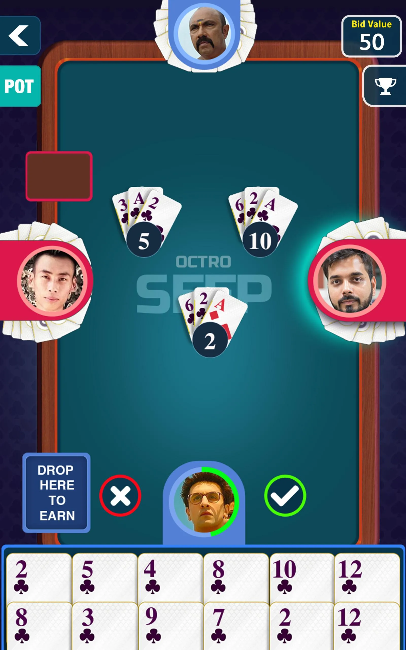 Seep by Octro- Sweep Card Game | Indus Appstore | Screenshot