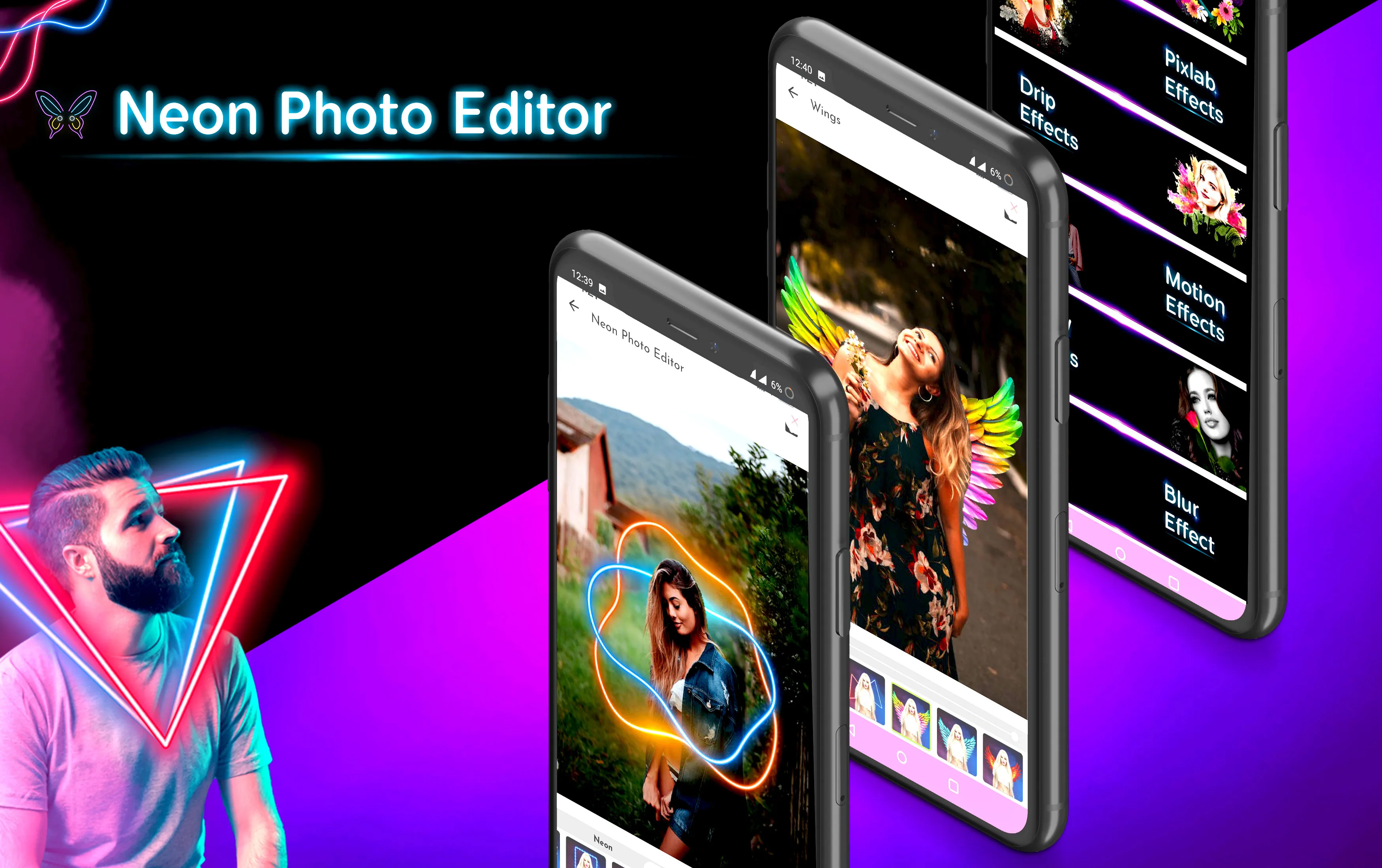 Neon Photo Editor :Drip Effect | Indus Appstore | Screenshot