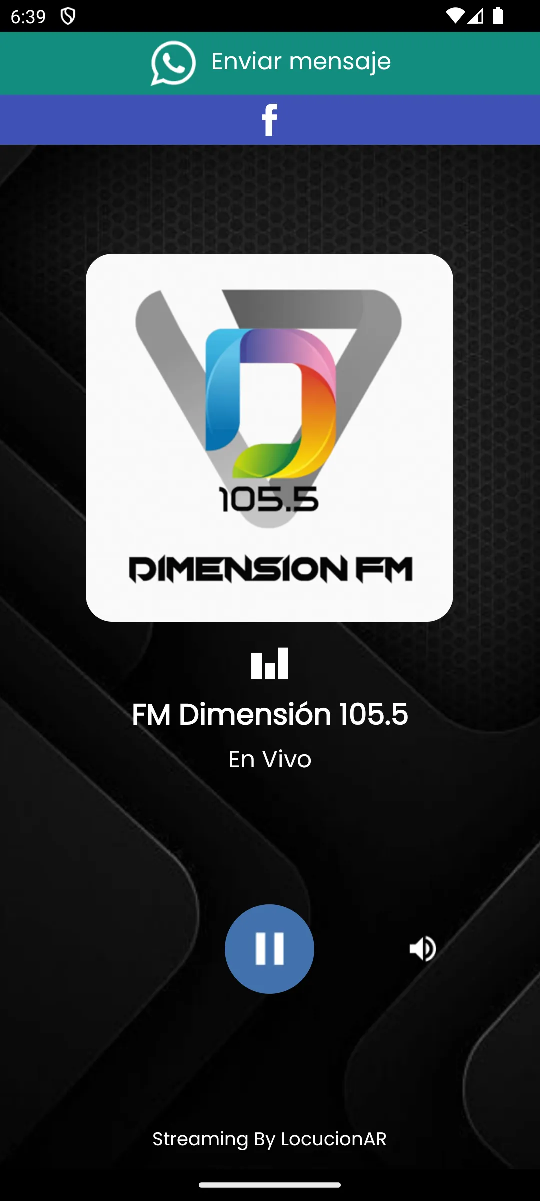 FM Dimensión 105.5 | Indus Appstore | Screenshot