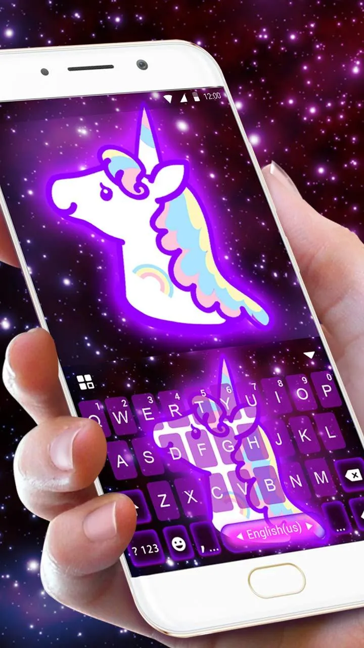 Galaxy Unicorn Keyboard Theme | Indus Appstore | Screenshot