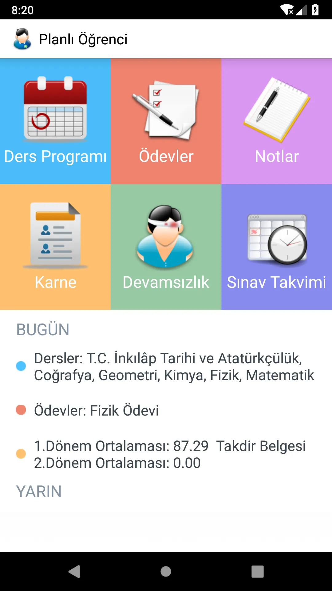 Planlı Öğrenci: Ders Programı | Indus Appstore | Screenshot