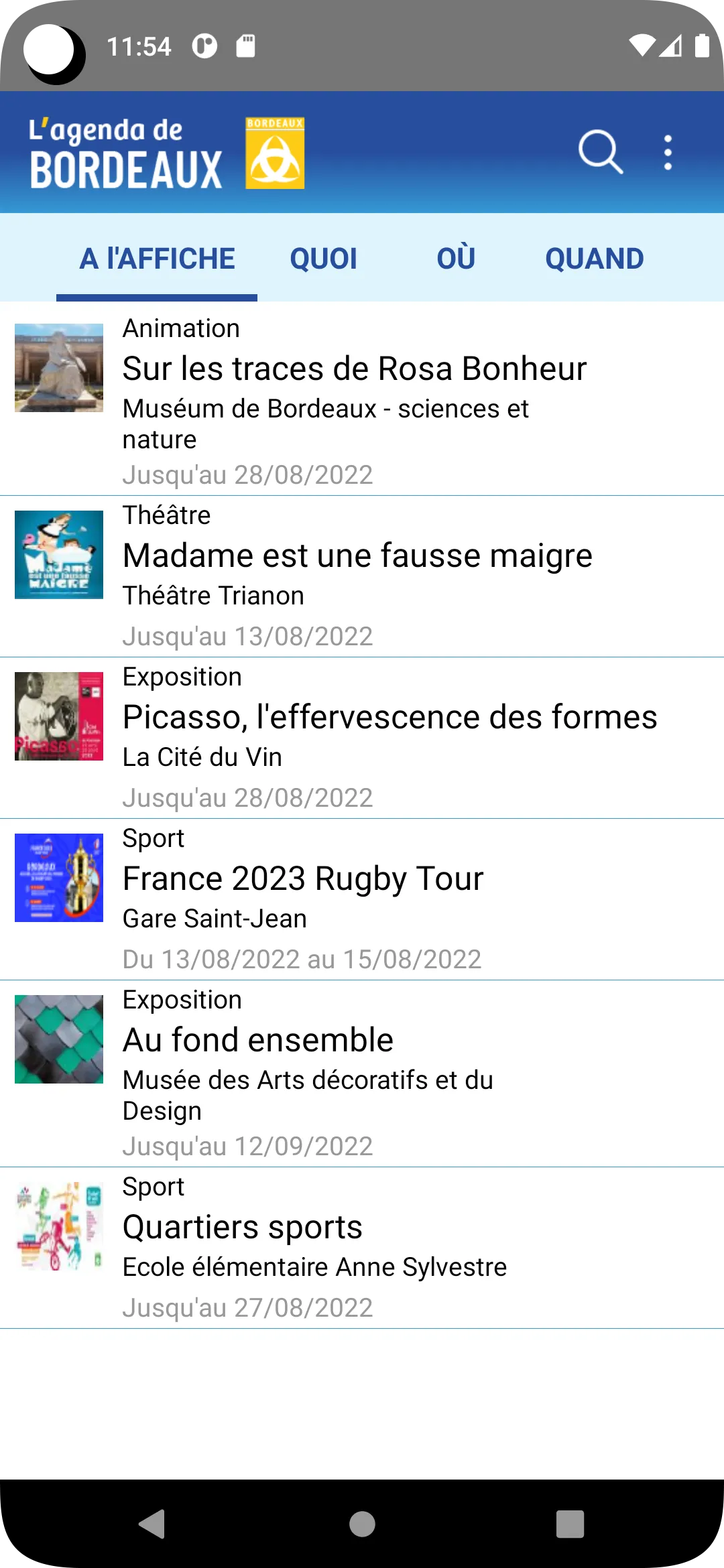 Bordeaux Agenda | Indus Appstore | Screenshot