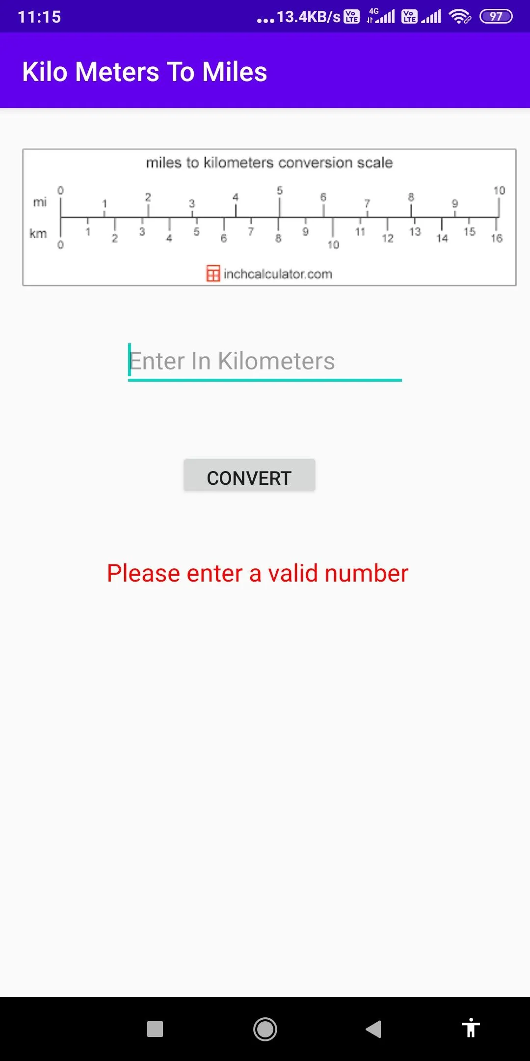 Convert Kilometers To Miles | Indus Appstore | Screenshot