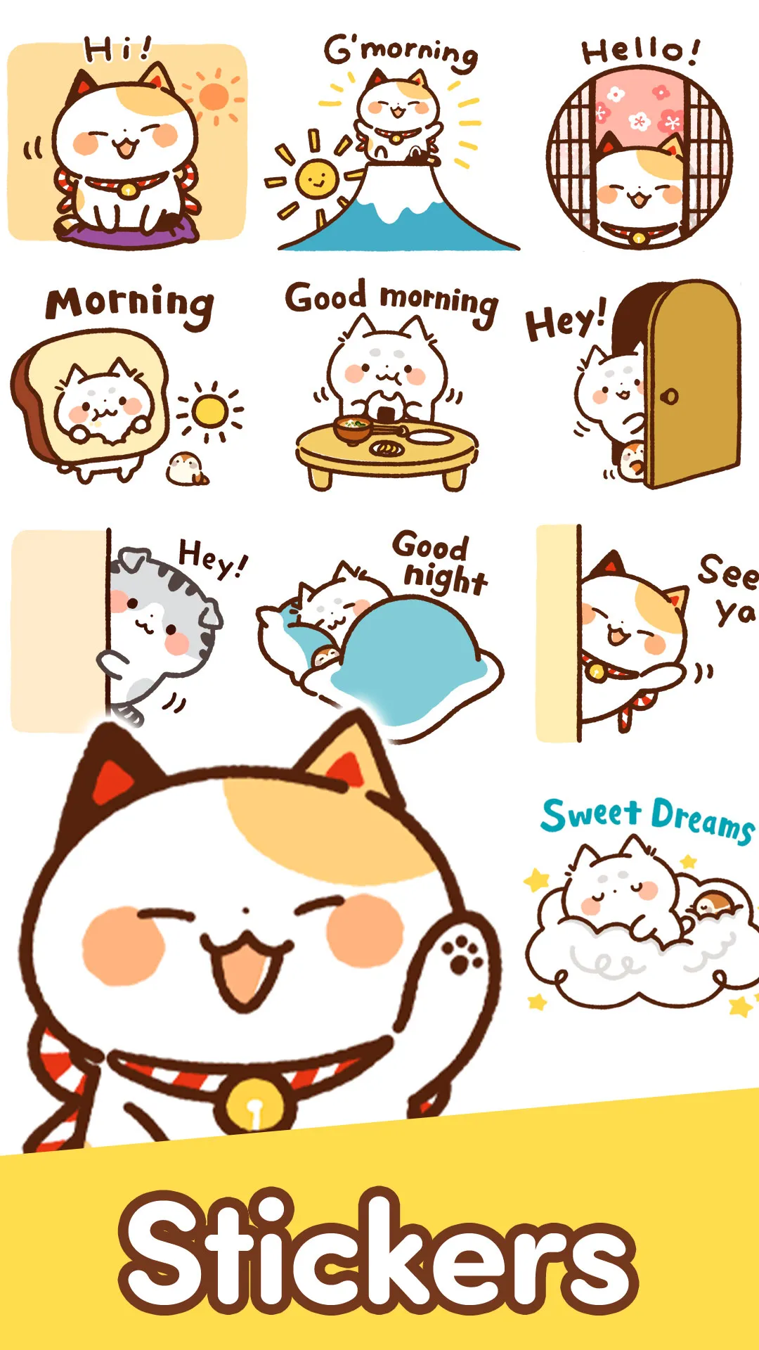 Emoji Stickers Lucky Cat | Indus Appstore | Screenshot