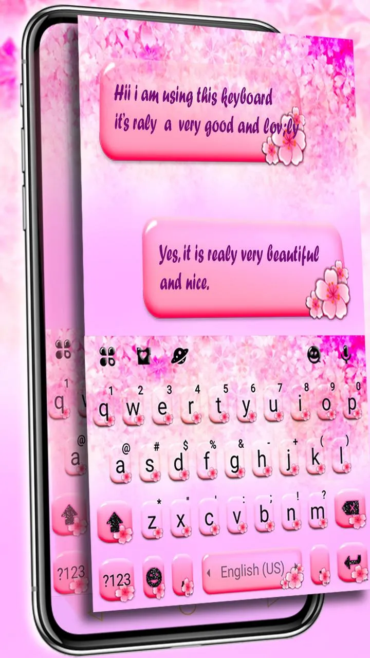 Sakura Cherry Blossom Keyboard | Indus Appstore | Screenshot