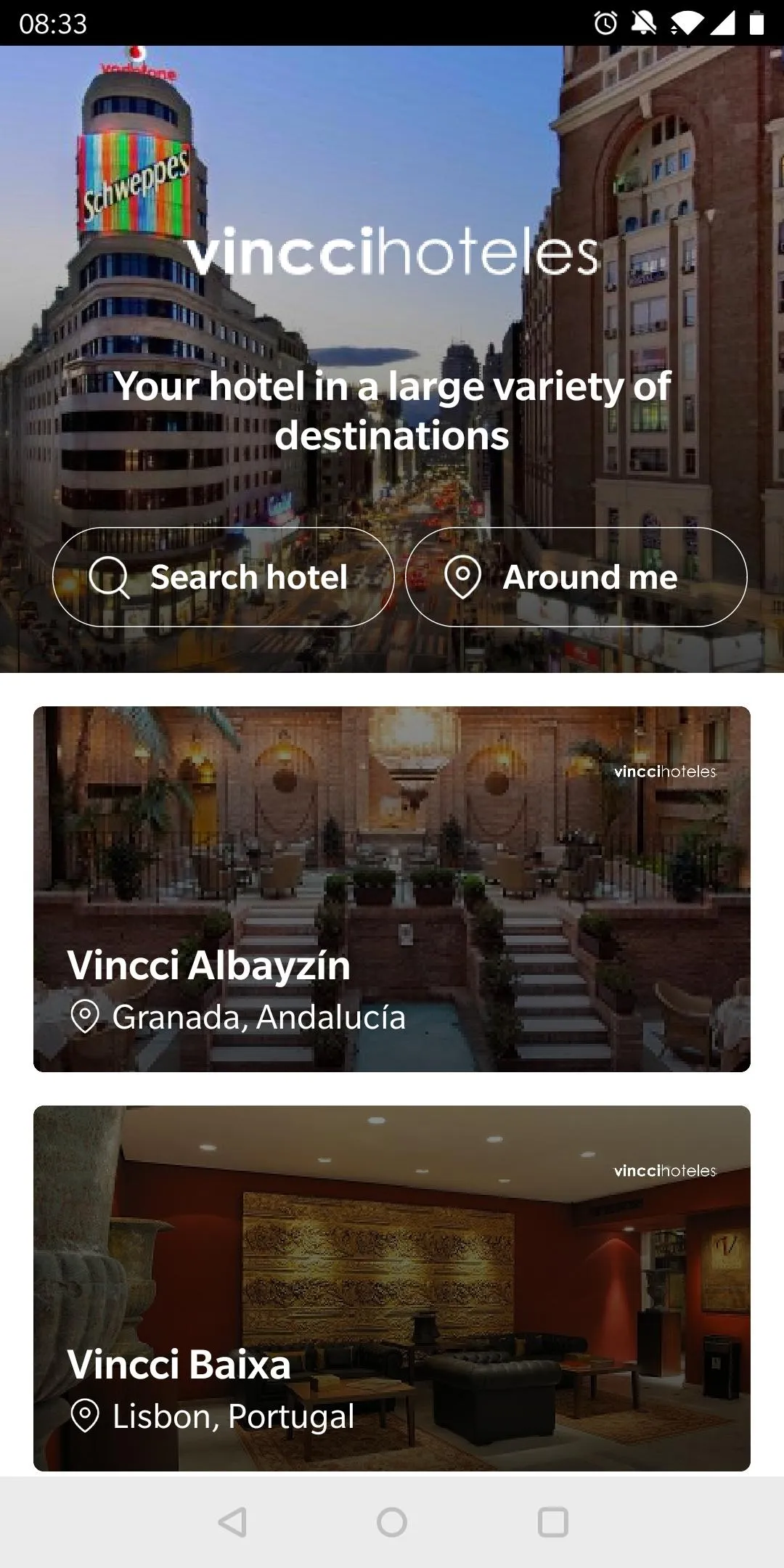 VINCCI HOTELES | Indus Appstore | Screenshot