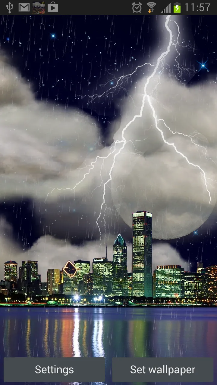 Thunderstorm Chicago - LWP | Indus Appstore | Screenshot