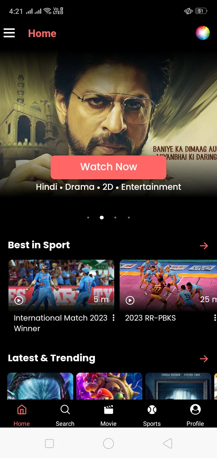 OTT Platform - Live TV & Movie | Indus Appstore | Screenshot