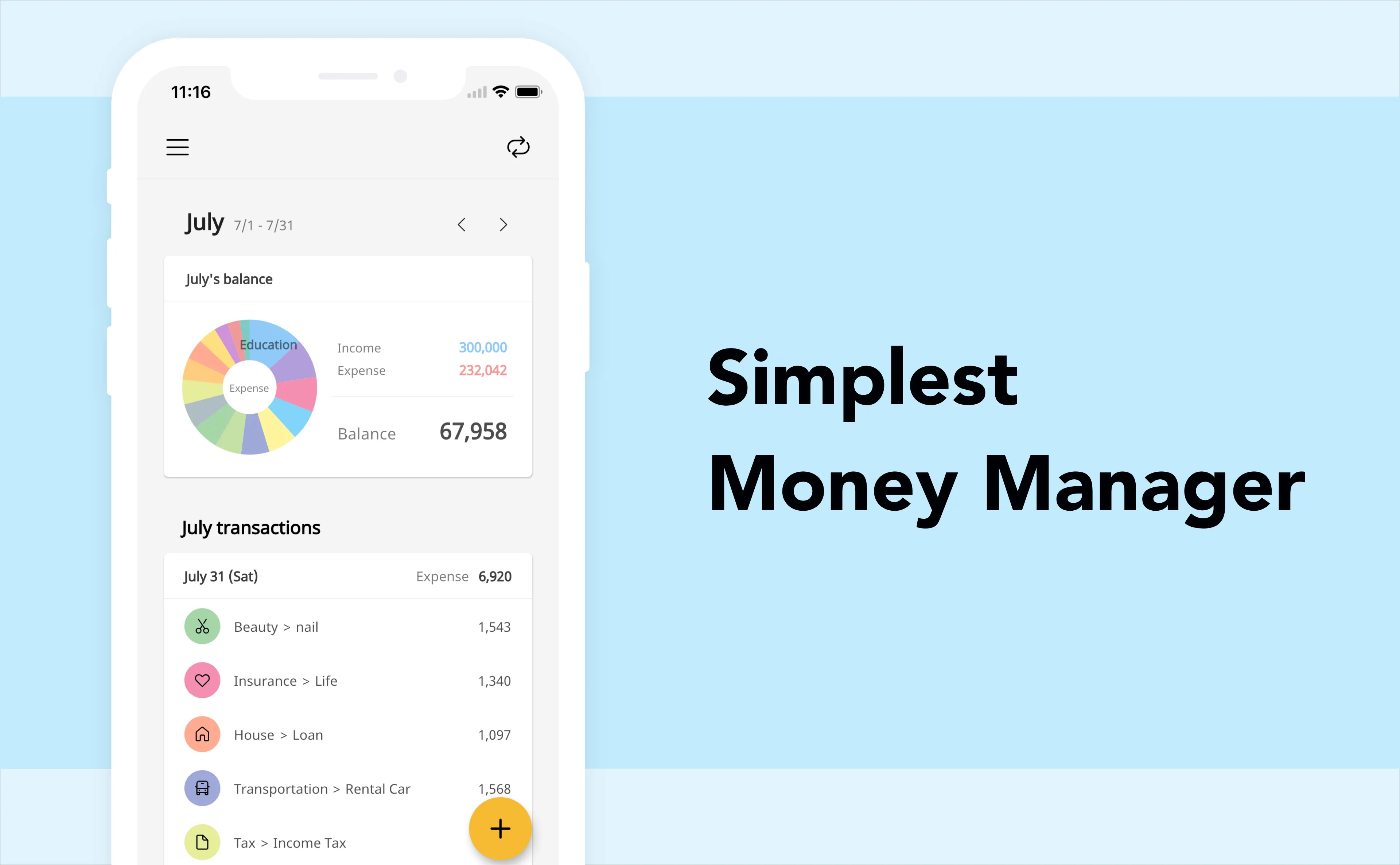 Simple Money Manager ・ Simple  | Indus Appstore | Screenshot