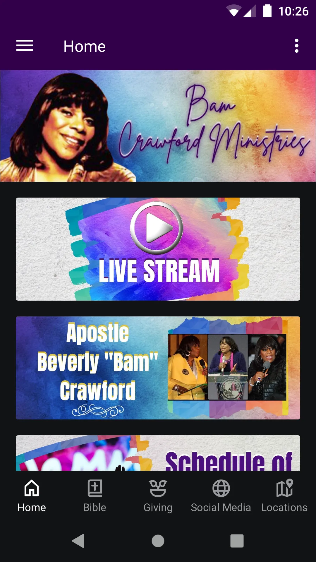 BAM Crawford Ministries | Indus Appstore | Screenshot