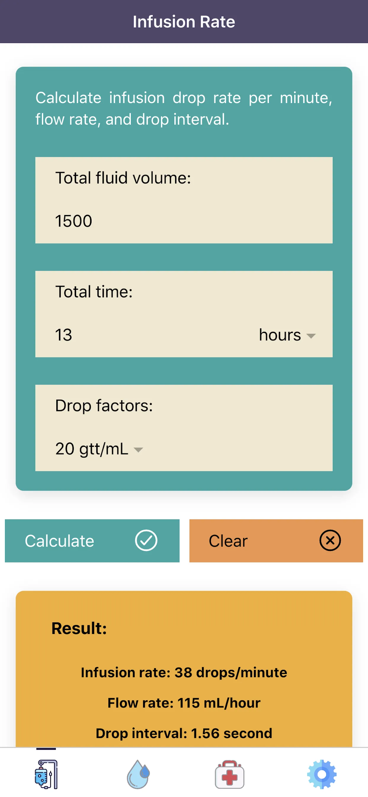 IV Infusion Calculator | Indus Appstore | Screenshot