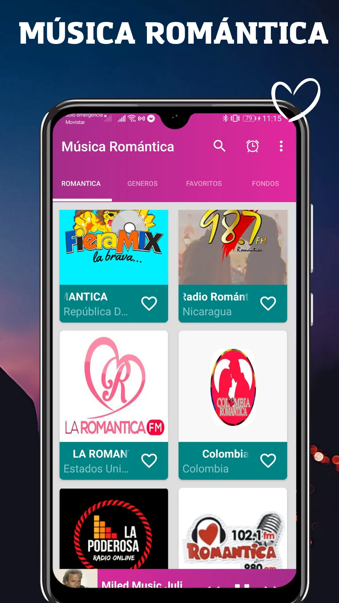 Música Romántica en Español | Indus Appstore | Screenshot