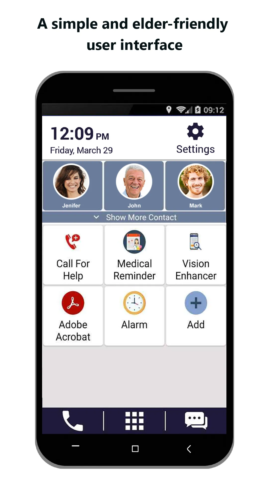 Senior Safety Phone - Big Icon | Indus Appstore | Screenshot