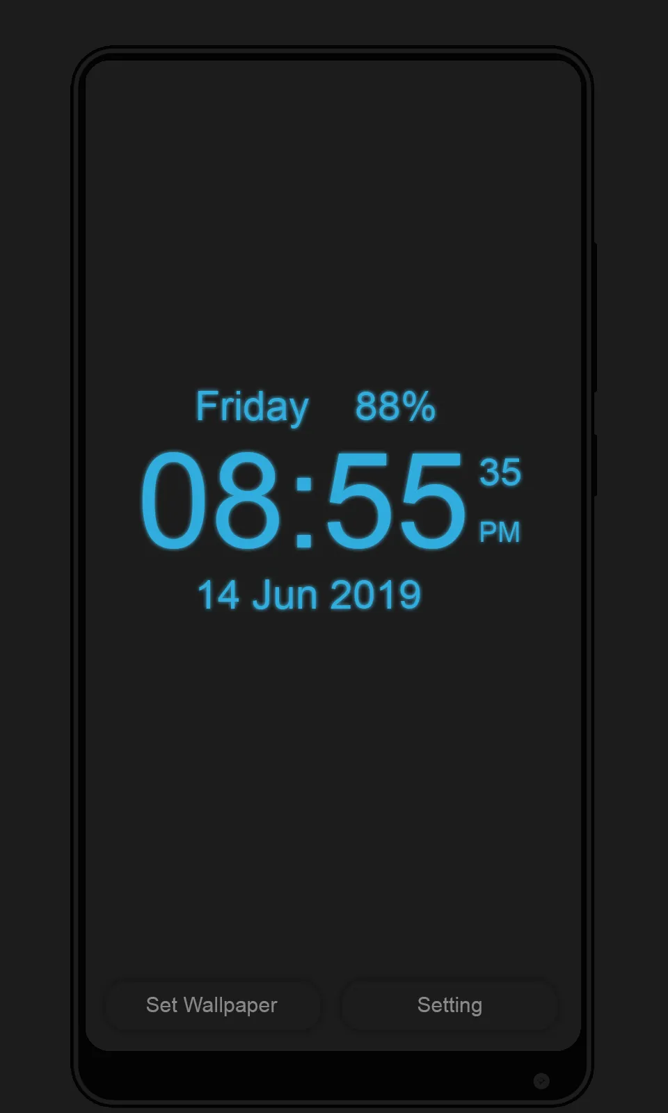 Digital Clock Live Wallpaper | Indus Appstore | Screenshot