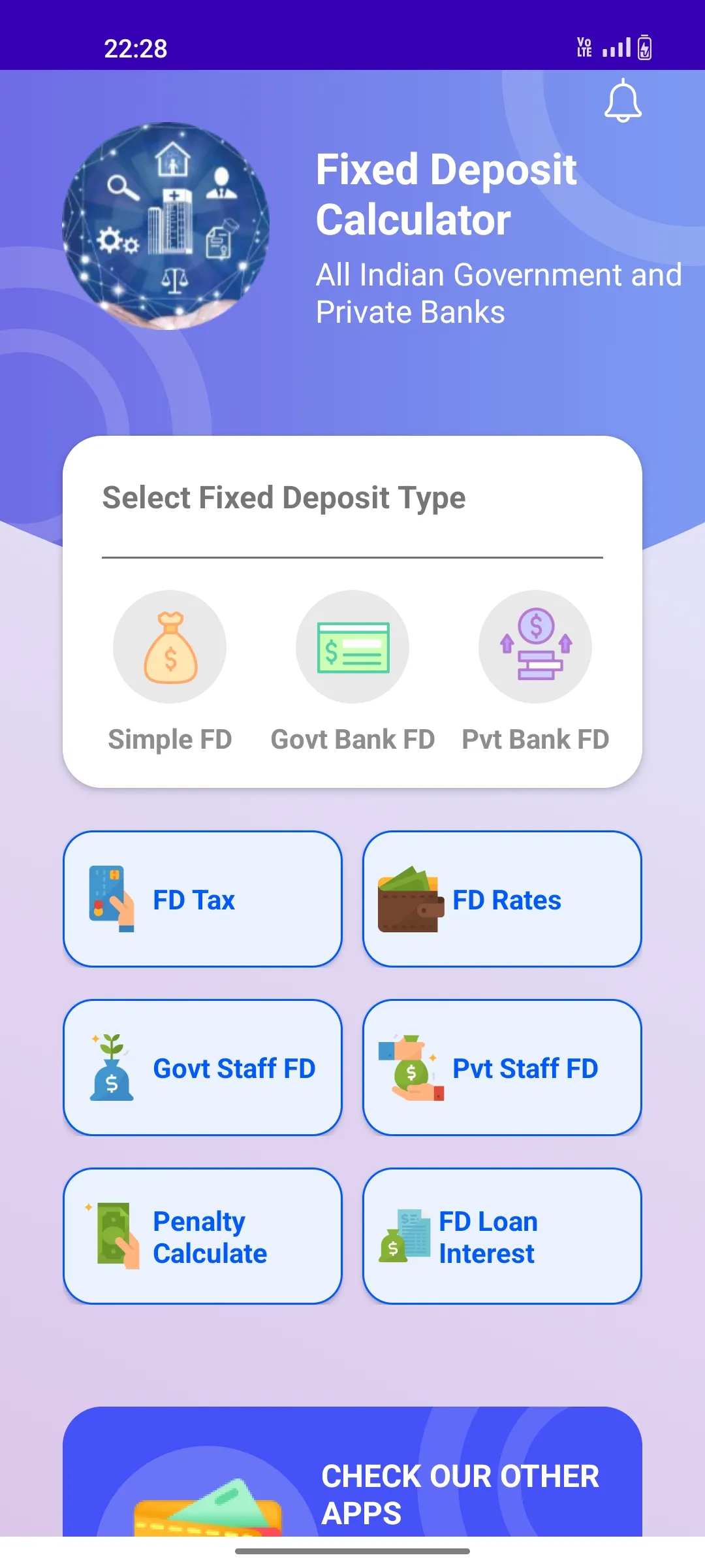 FD Calculator SBI PNB BOB HDFC | Indus Appstore | Screenshot