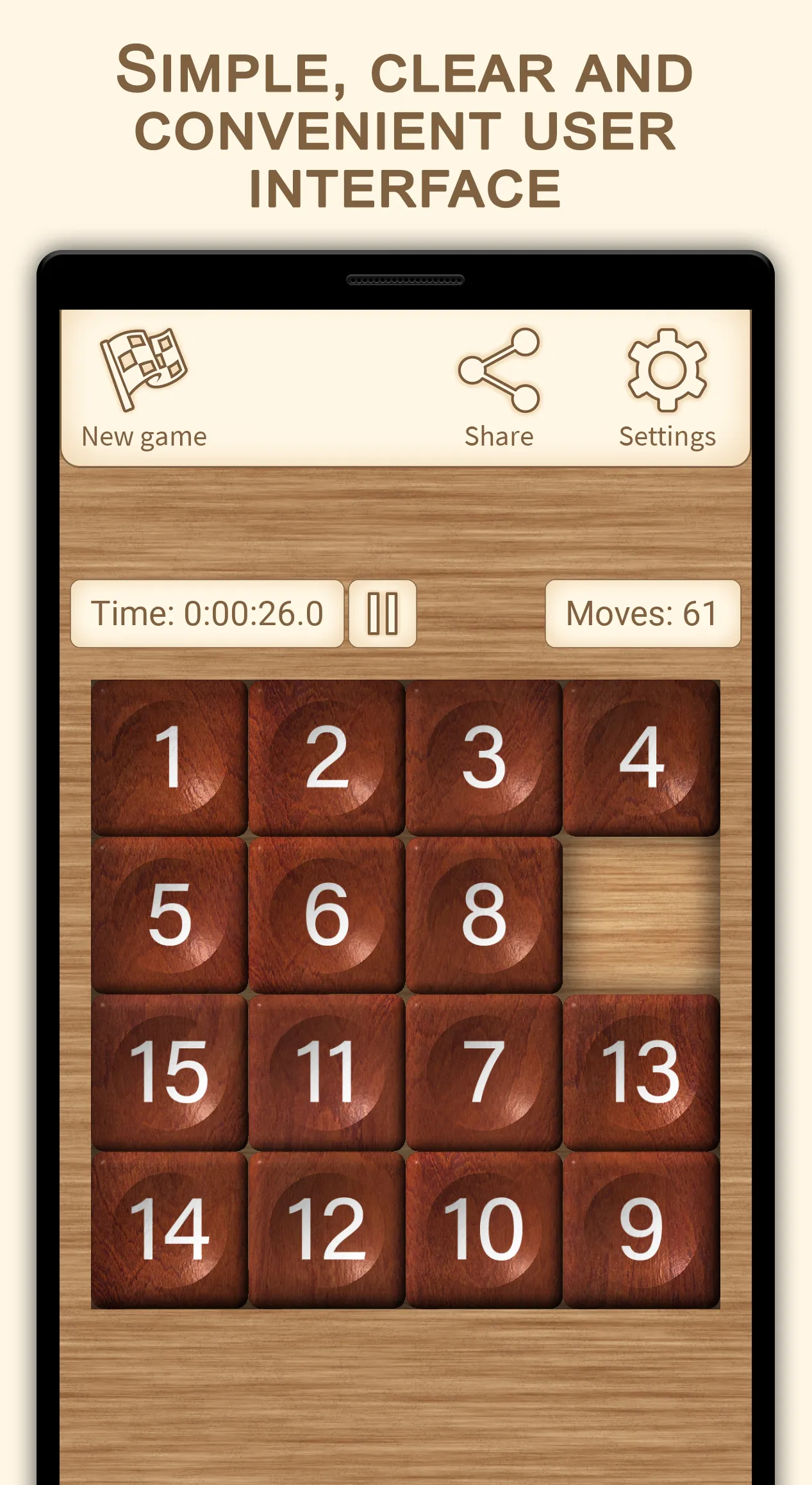 15 Puzzle (Game of Fifteen) | Indus Appstore | Screenshot