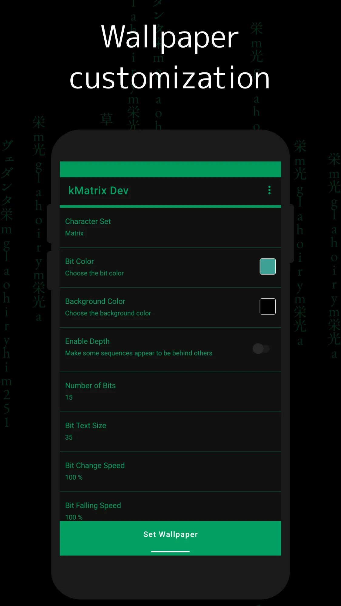 kMatrix: Matrix Hacker Live Wa | Indus Appstore | Screenshot