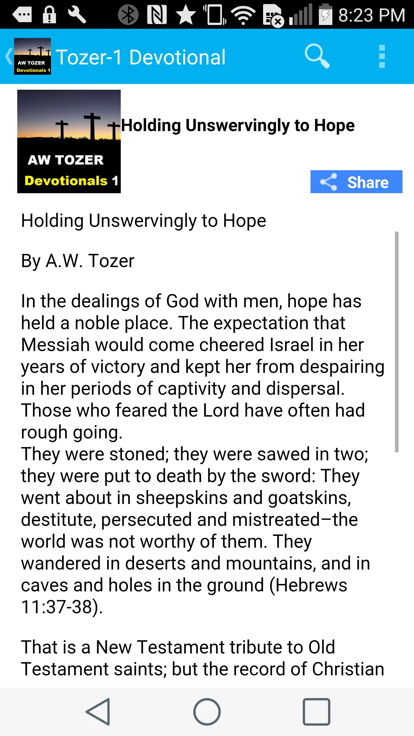 AW Tozer Devotional Series 1 | Indus Appstore | Screenshot