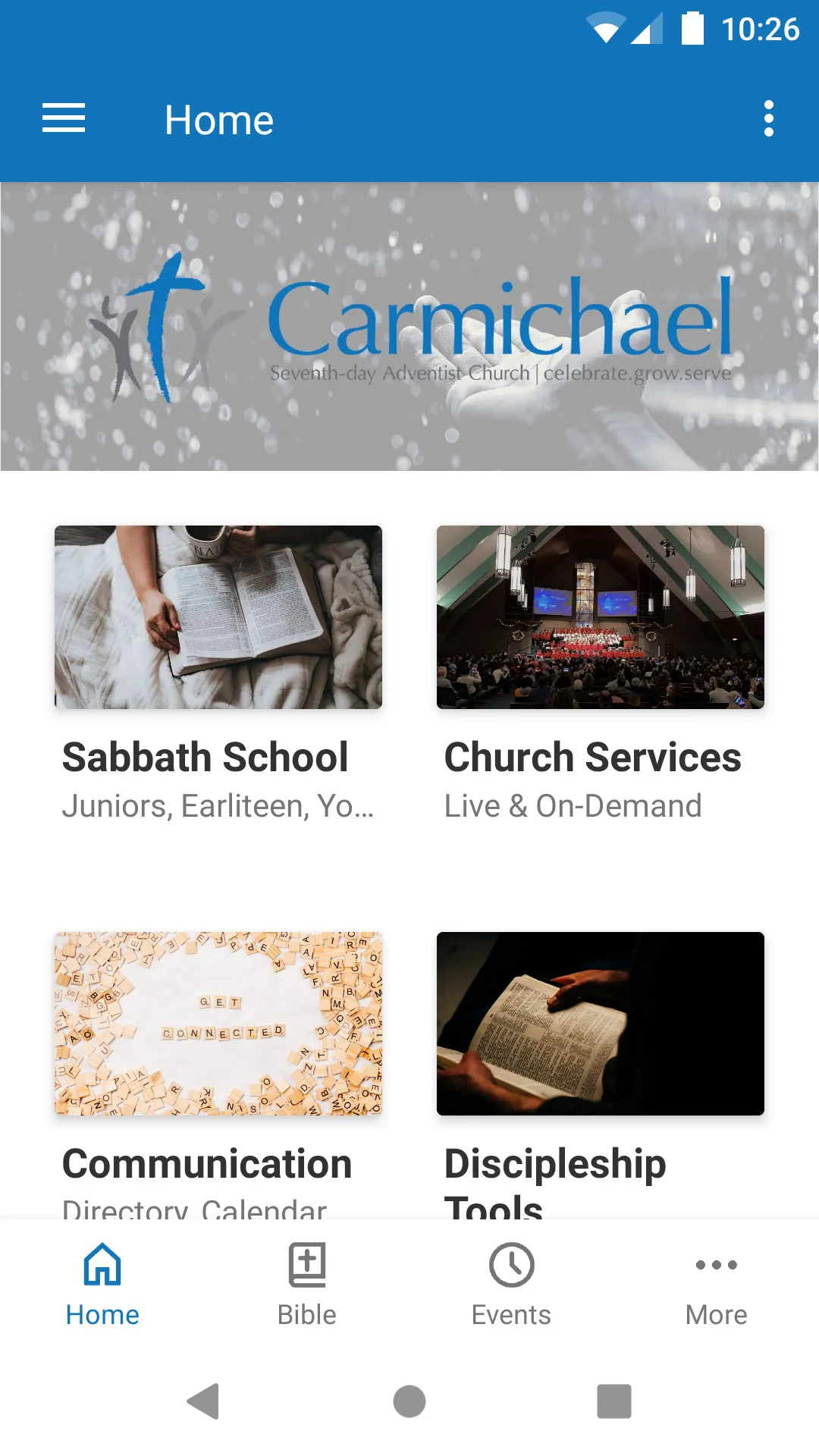 Carmichael SDA Church | Indus Appstore | Screenshot