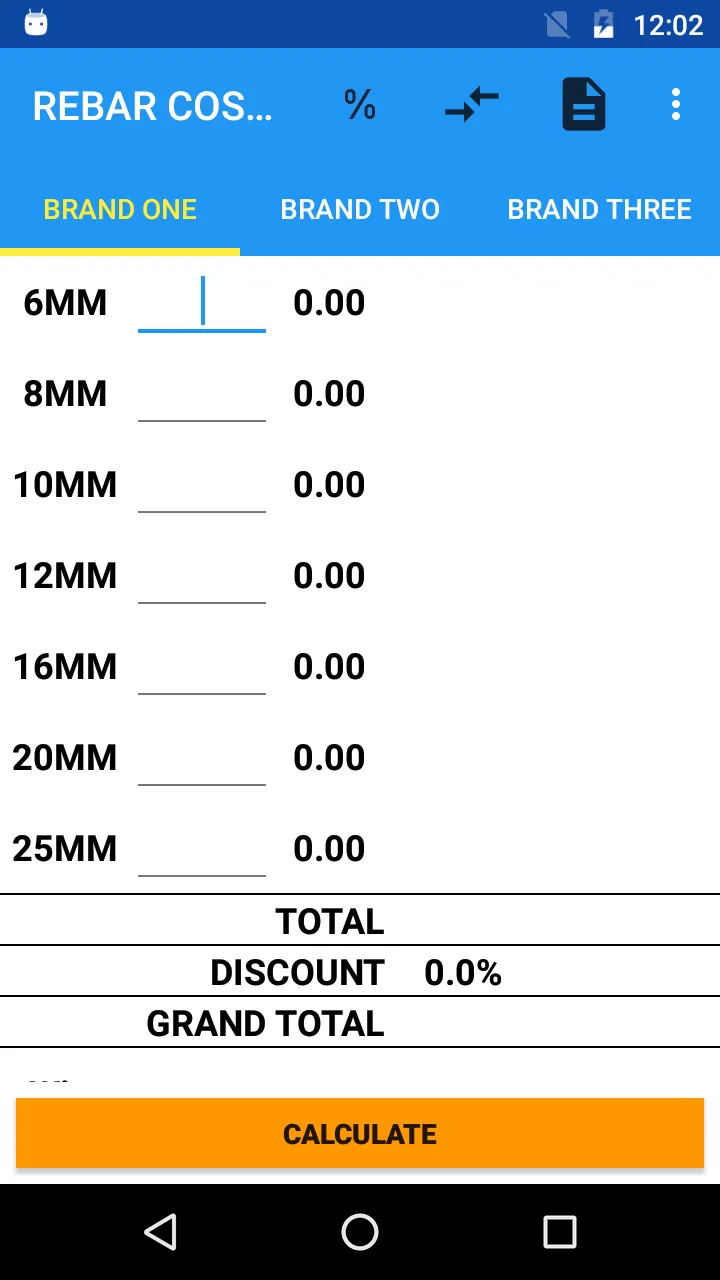 Steel TMT RebarCost Calculator | Indus Appstore | Screenshot