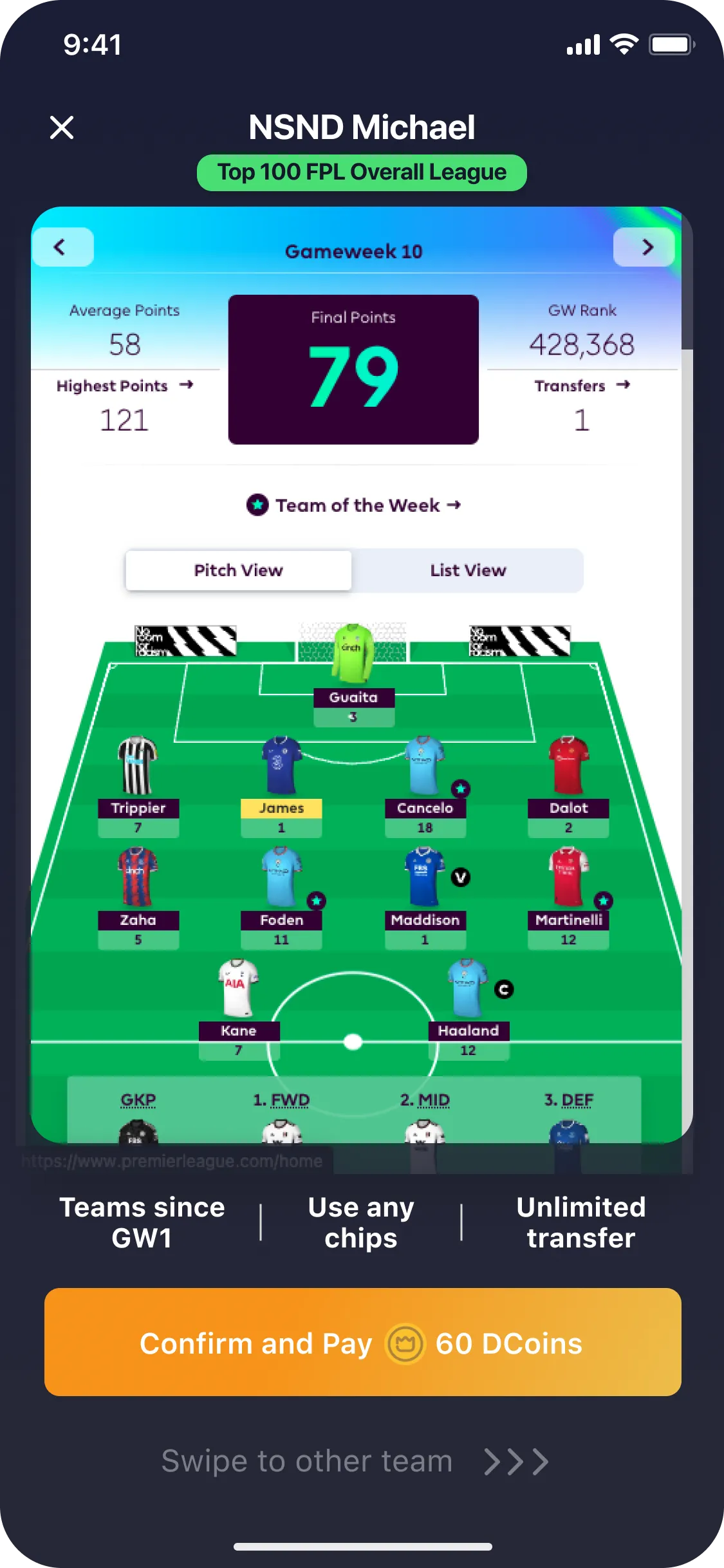 dFantasy for FPL | Indus Appstore | Screenshot