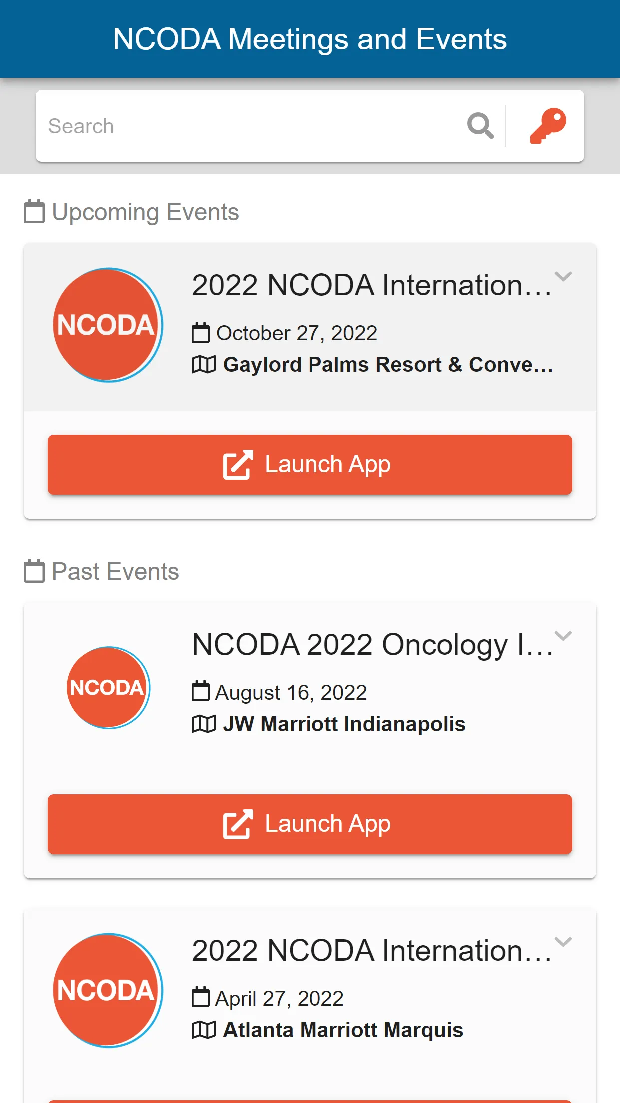 NCODA Meetings and Events | Indus Appstore | Screenshot