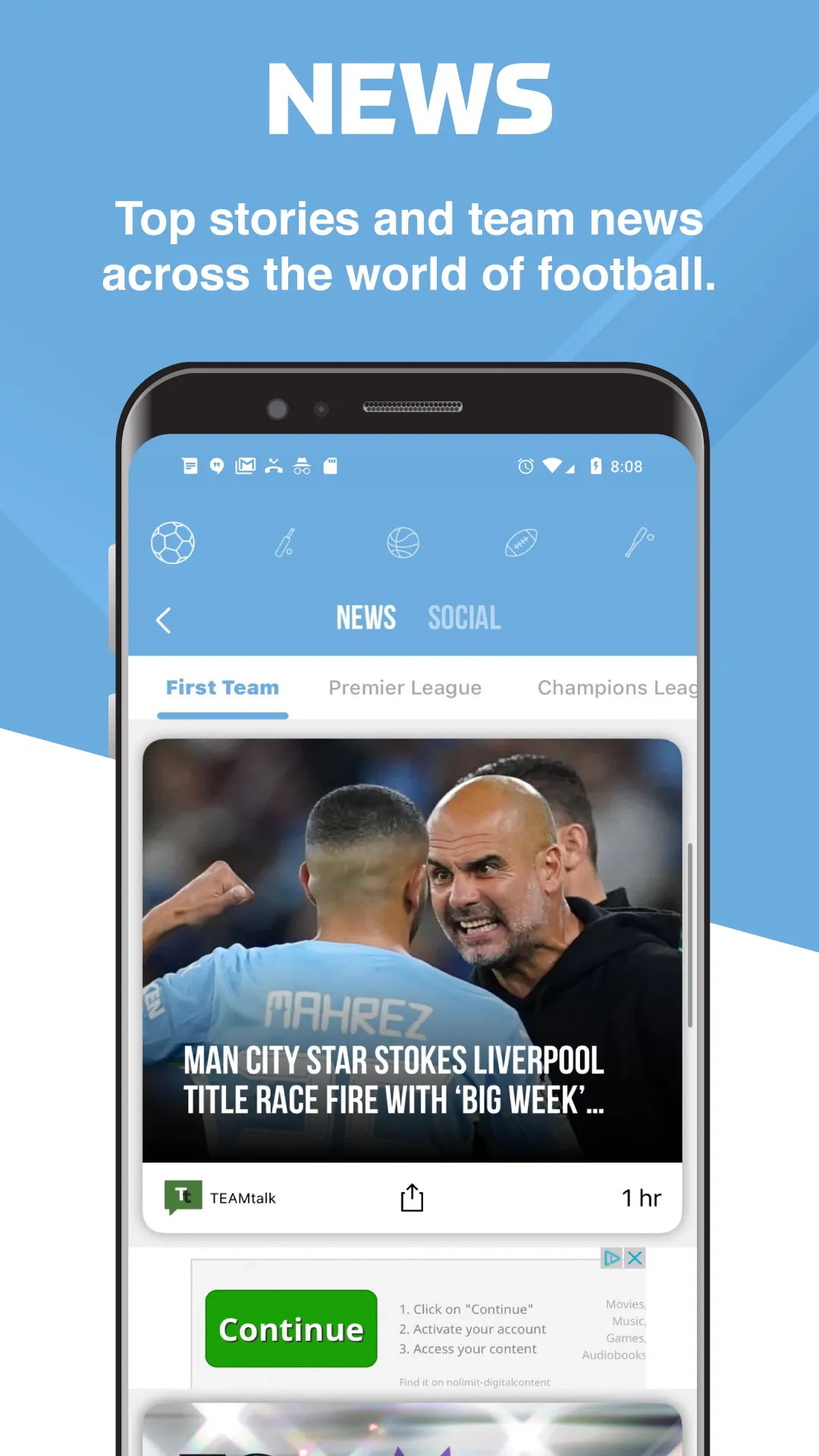 ManCityzens - Live Scores | Indus Appstore | Screenshot