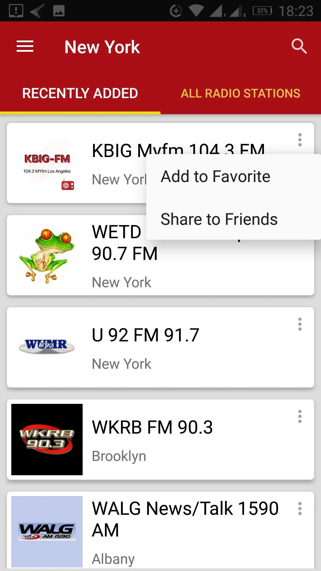 New York Radio Stations - USA | Indus Appstore | Screenshot