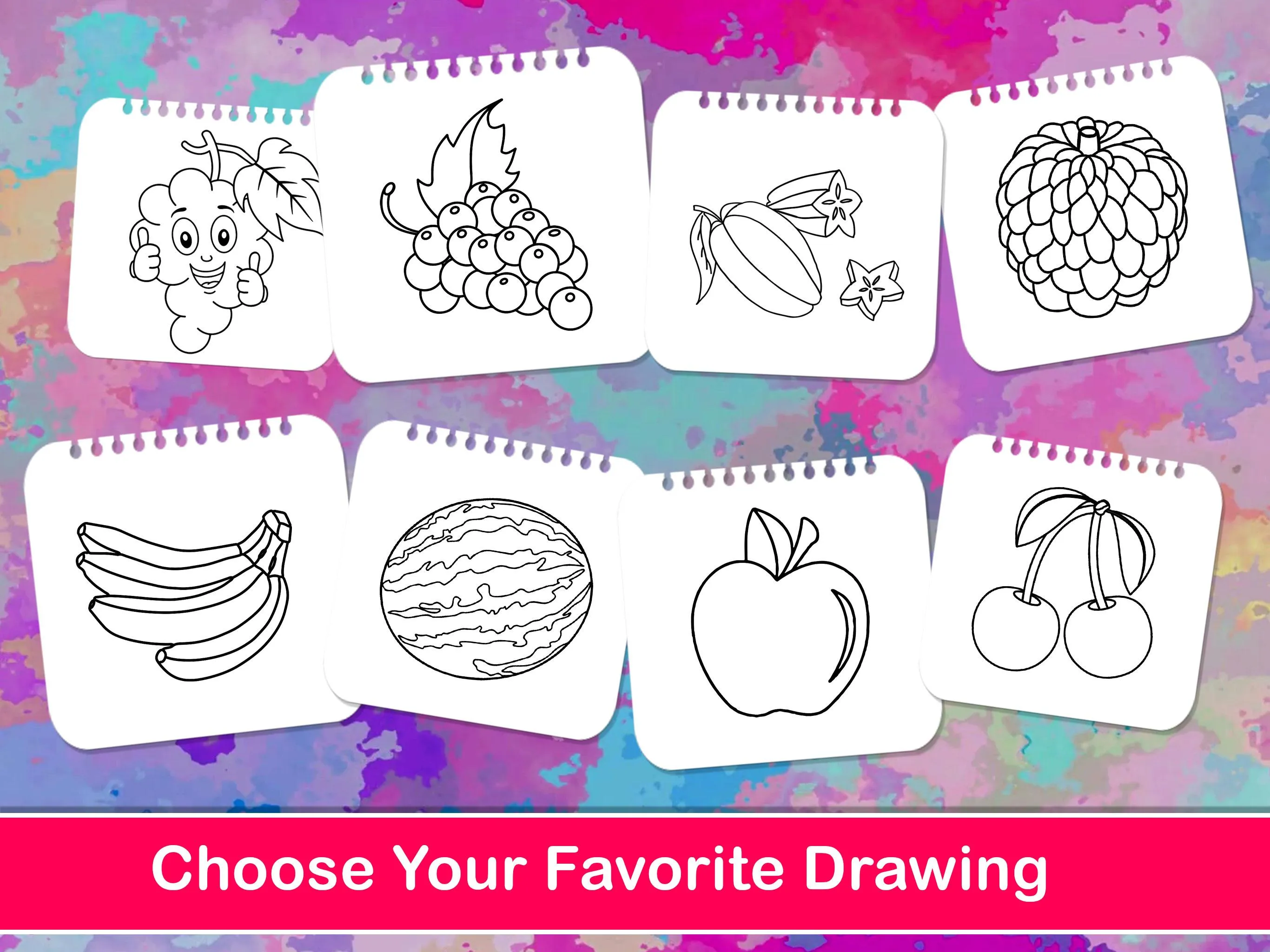 Fruits Coloring & Drawing Book | Indus Appstore | Screenshot