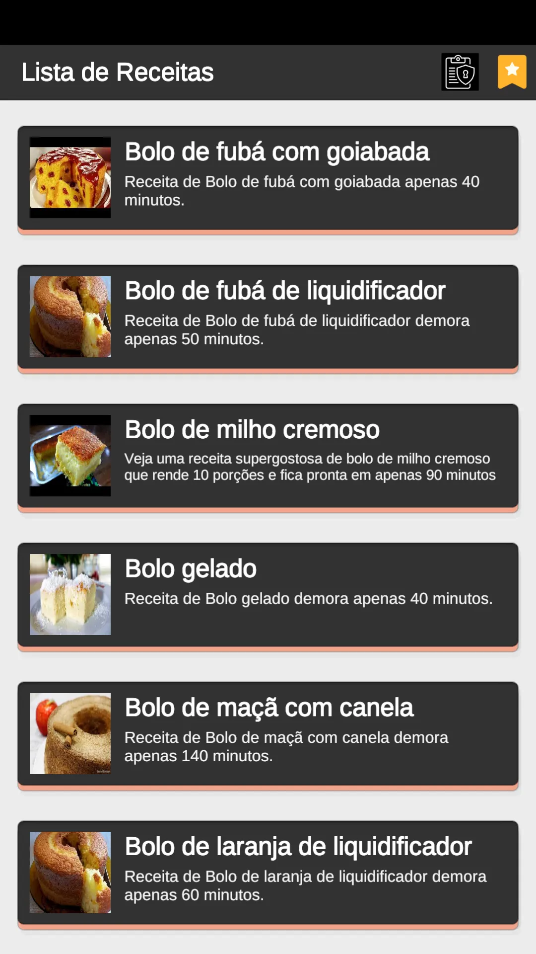 Receitas de Bolos Caseiros | Indus Appstore | Screenshot