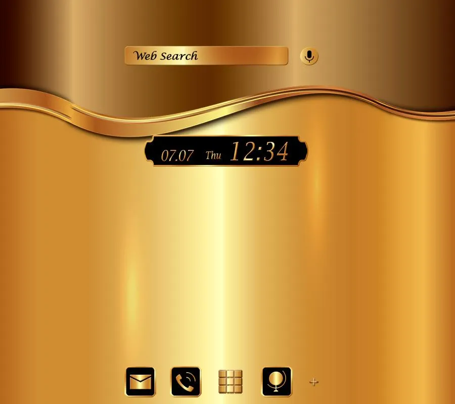 Gold +HOME Theme | Indus Appstore | Screenshot