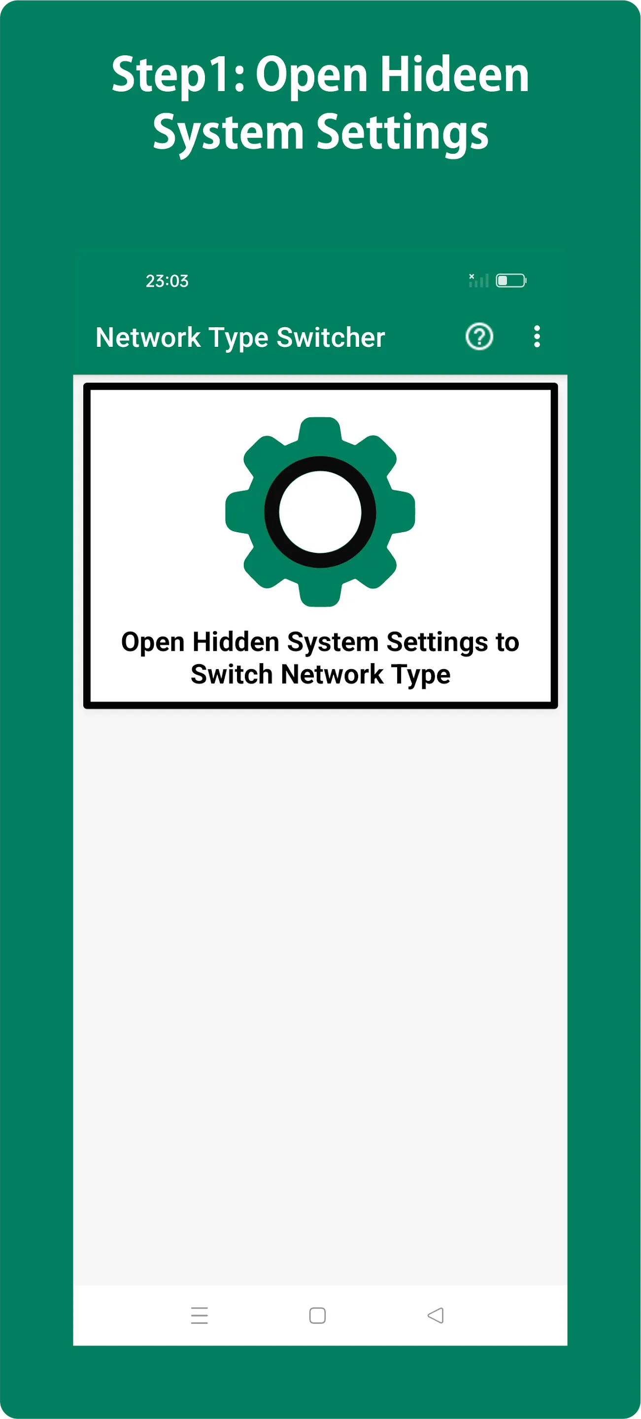 Network Type Switcher: 4G Only | Indus Appstore | Screenshot