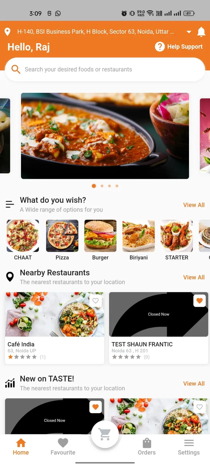 Taste Food Delivery | Indus Appstore | Screenshot