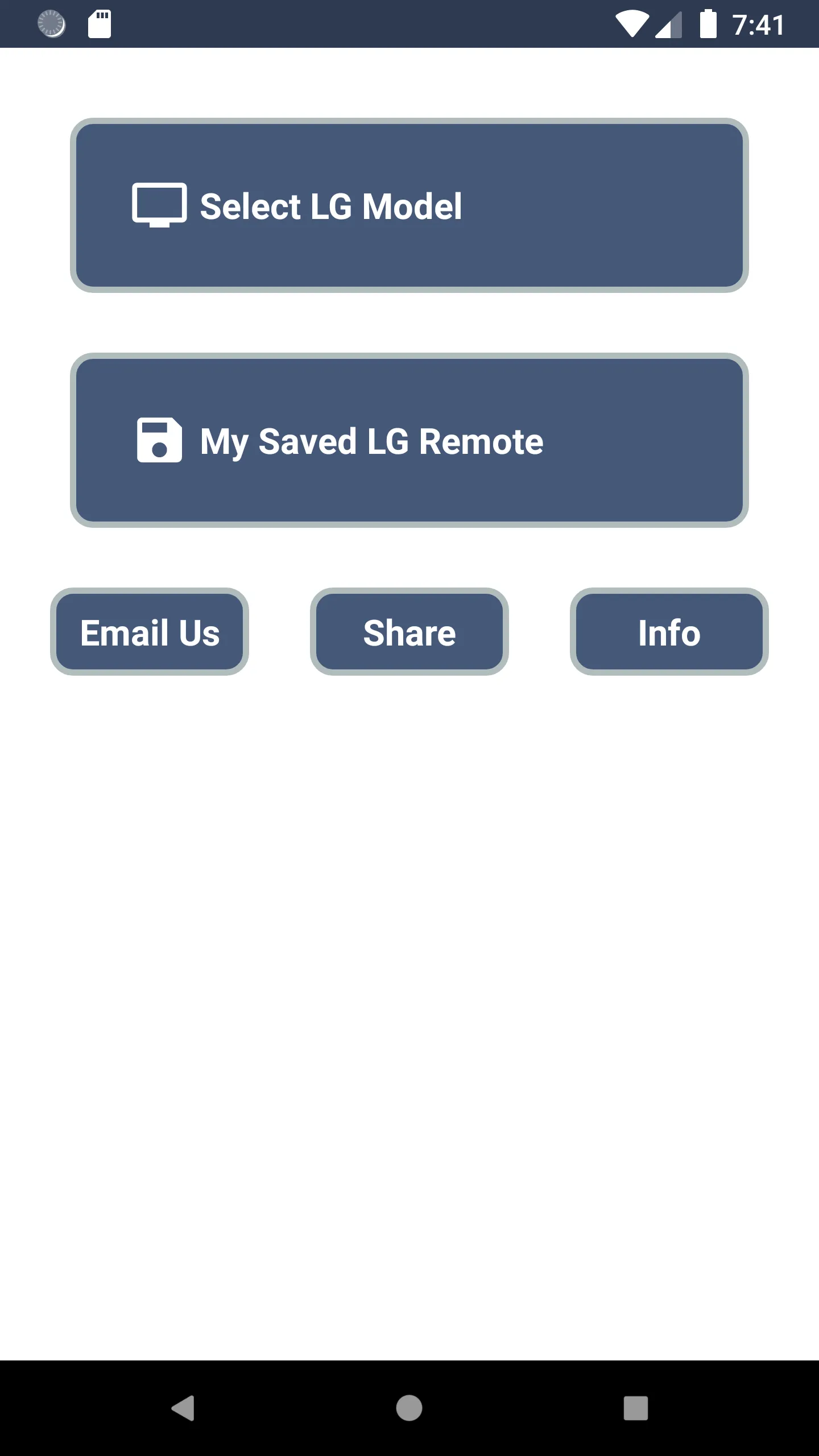 LG TV Remote | Indus Appstore | Screenshot