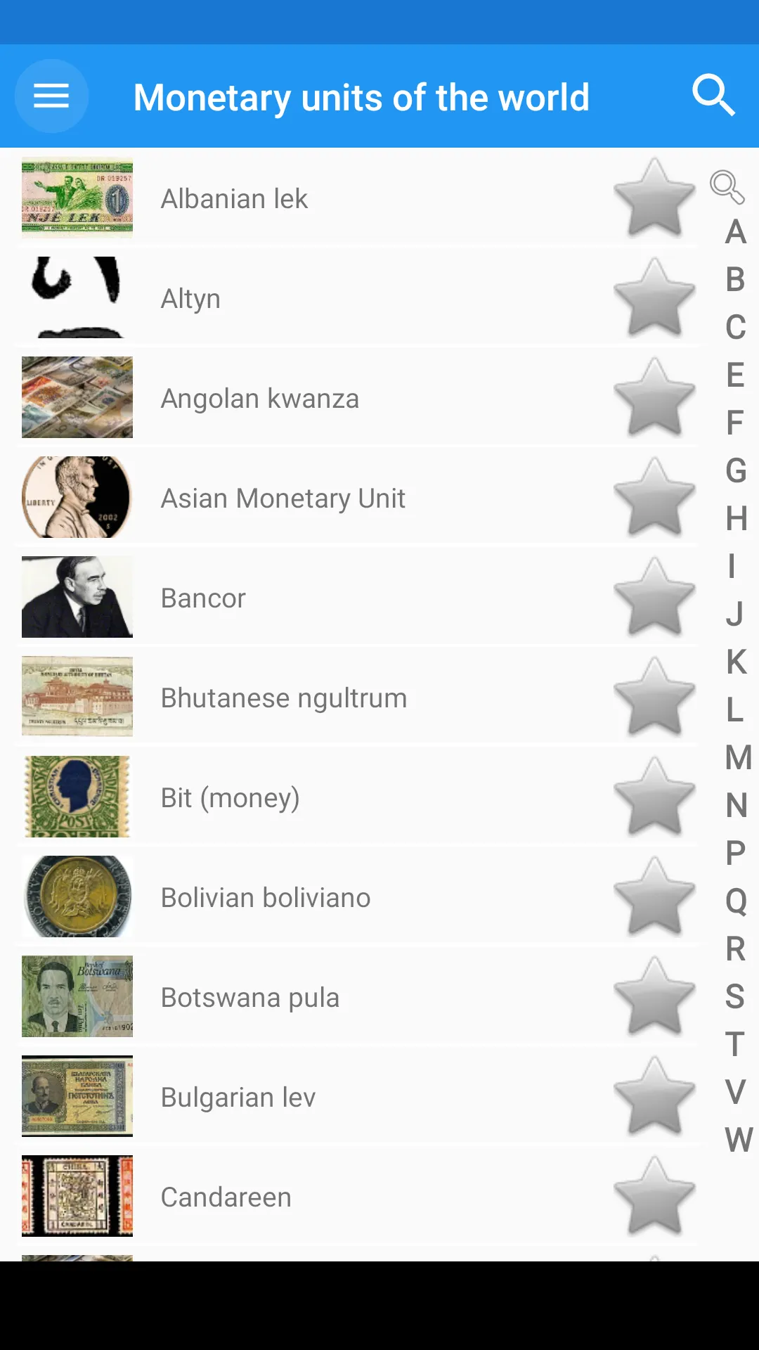 Monetary units of the world | Indus Appstore | Screenshot