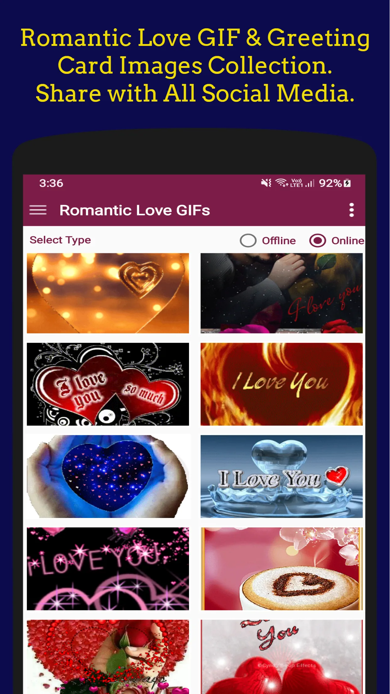 Romantic Love GIF Images | Indus Appstore | Screenshot