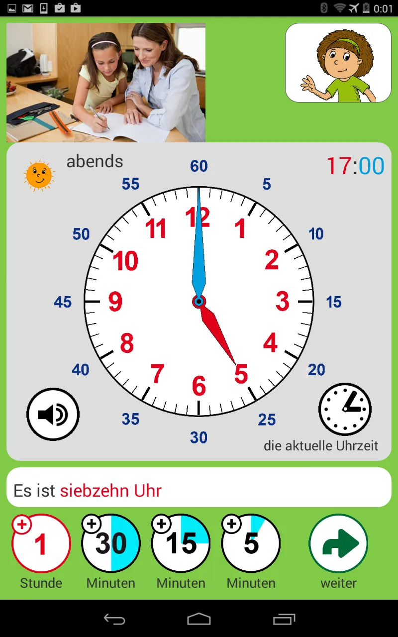 Die Uhr & Uhrzeit lernen | Indus Appstore | Screenshot