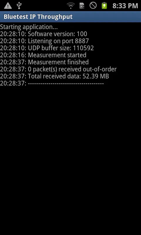 Bluetest IP Throughput | Indus Appstore | Screenshot