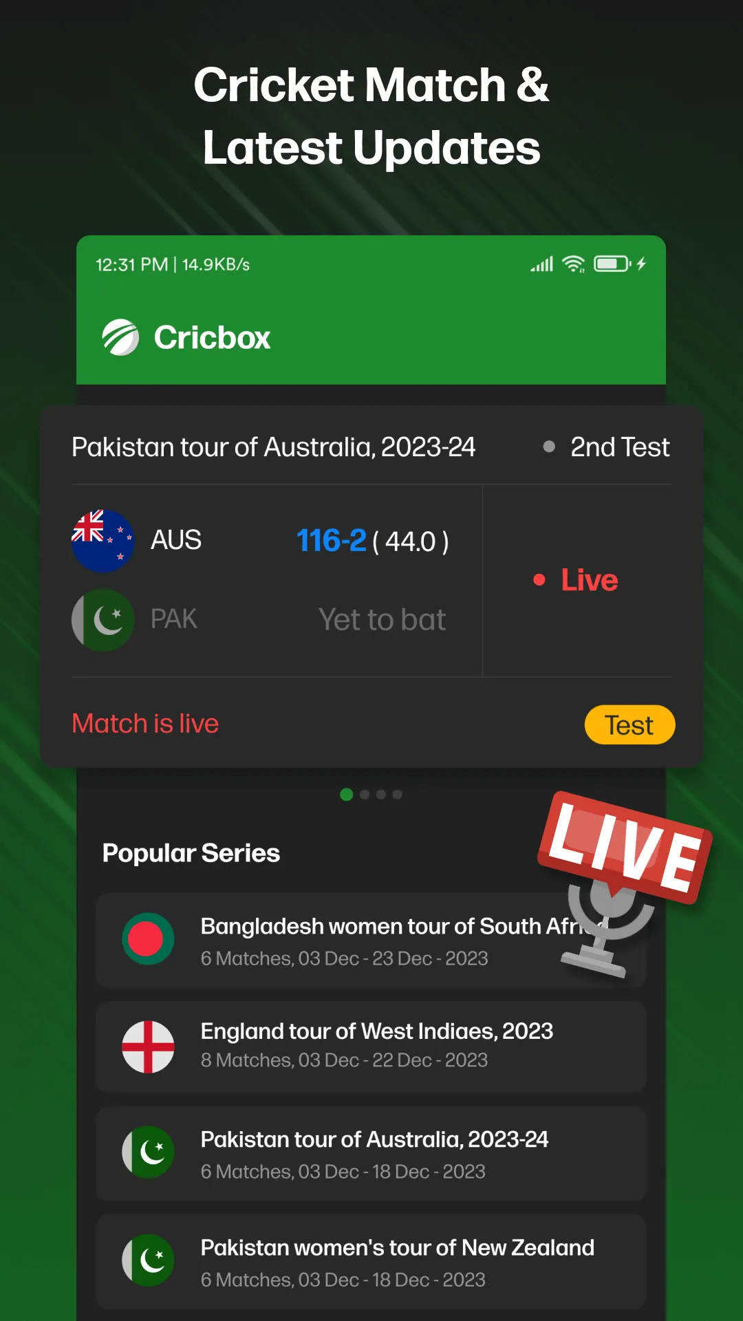 CricBox Fast Cricket Live Line | Indus Appstore | Screenshot