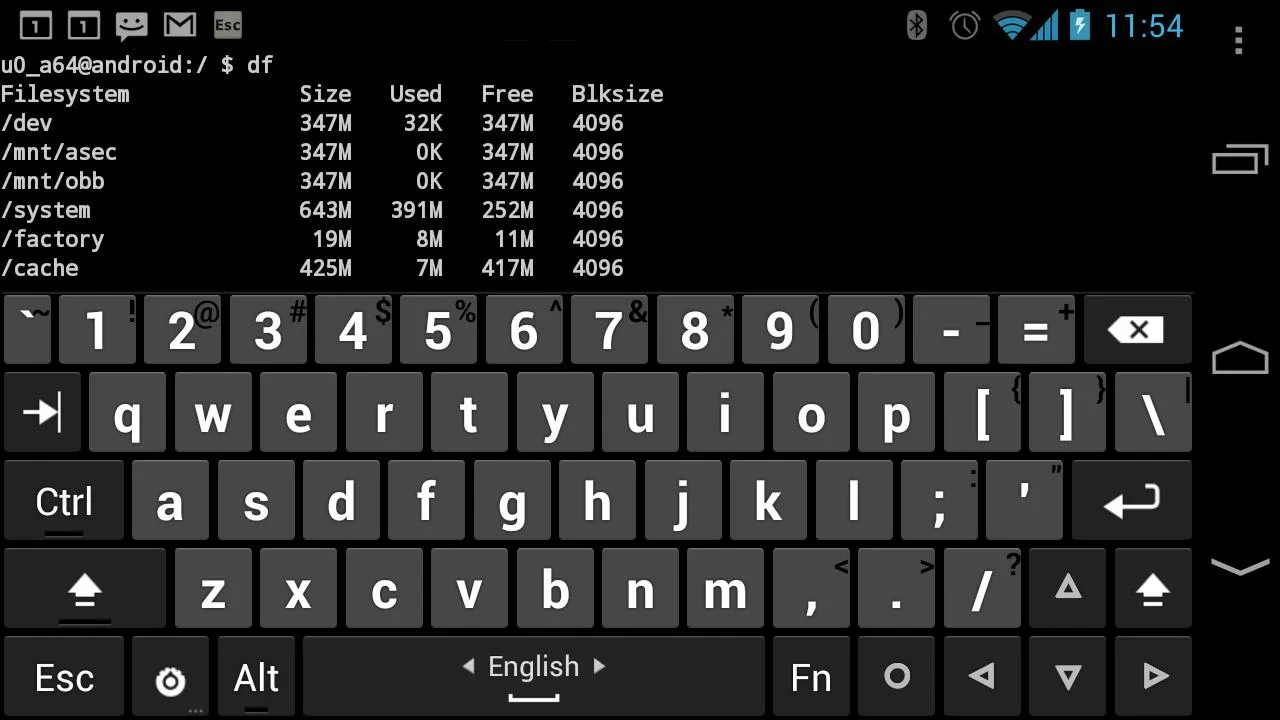 Hacker's Keyboard | Indus Appstore | Screenshot