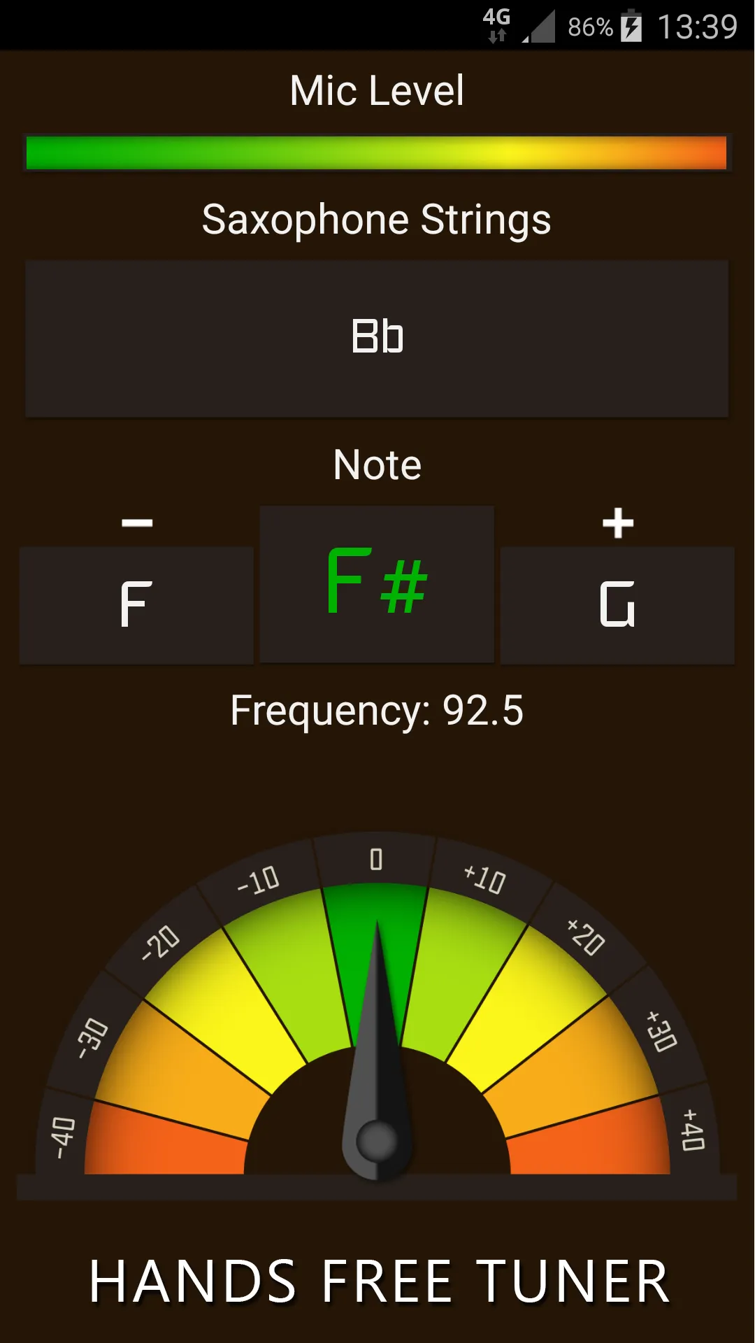 Saxophone Tuner | Indus Appstore | Screenshot