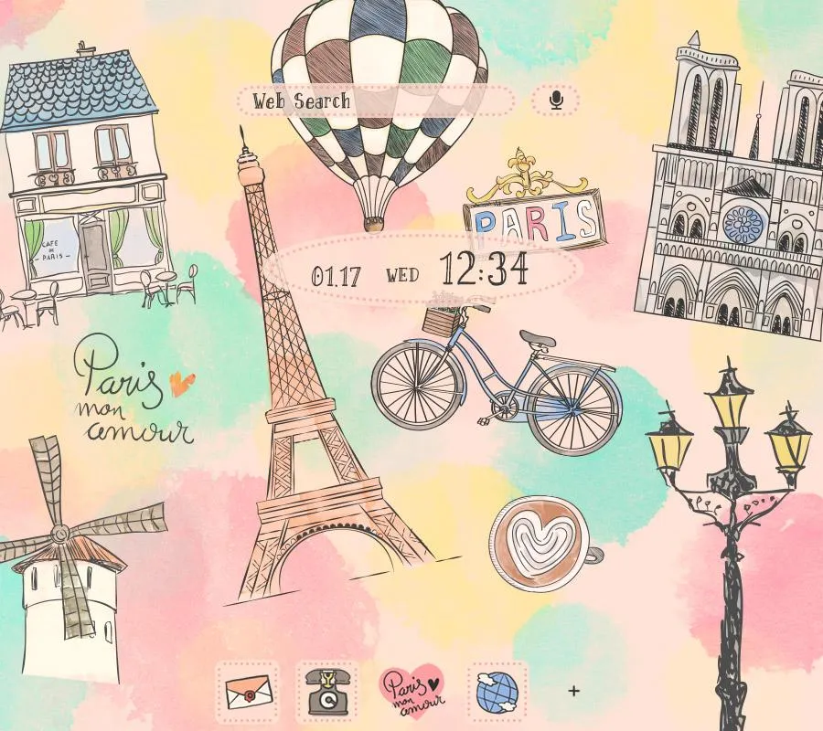 I Love Paris Theme +HOME | Indus Appstore | Screenshot