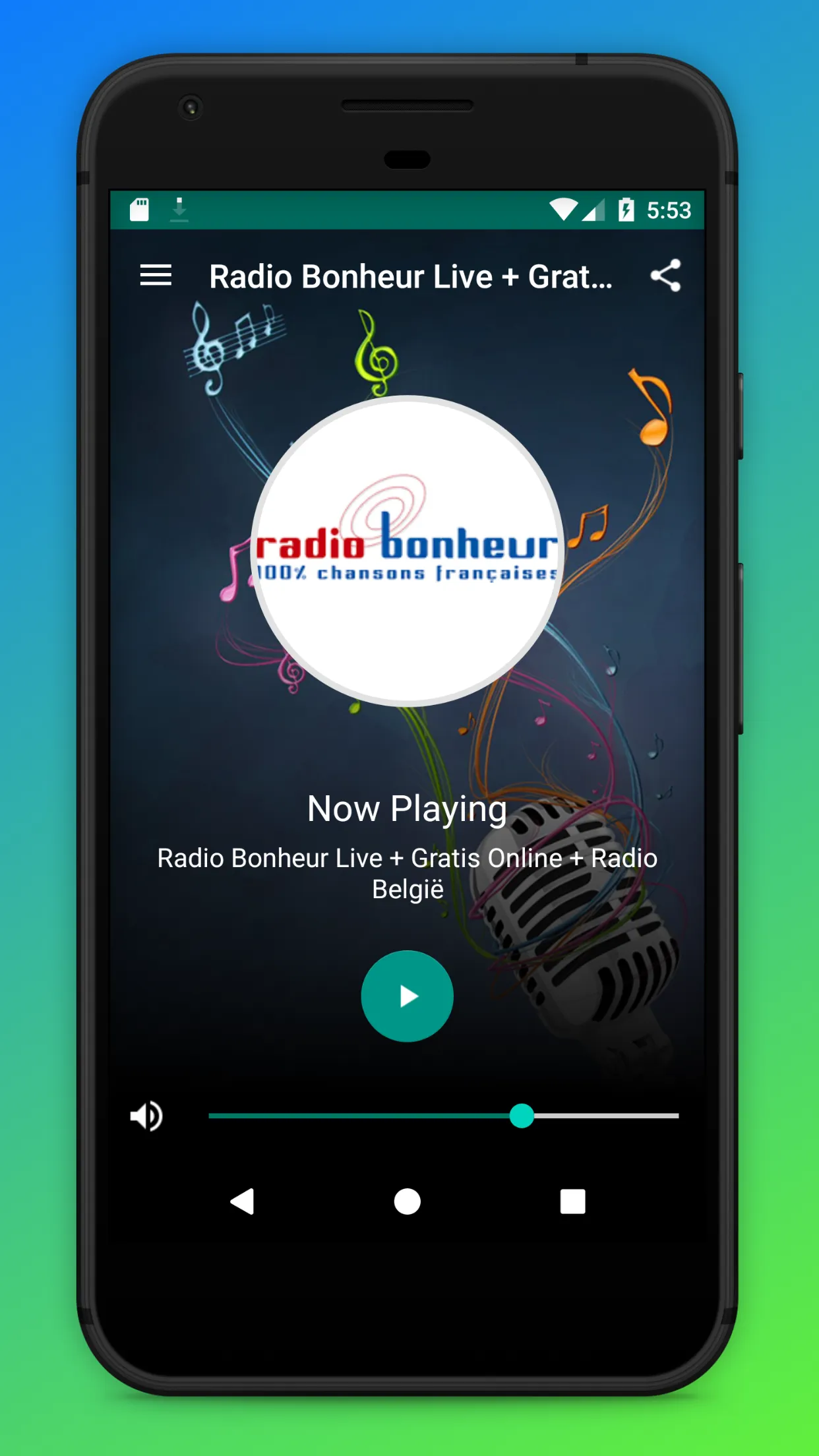 Radio Bonheur Belgique Online | Indus Appstore | Screenshot