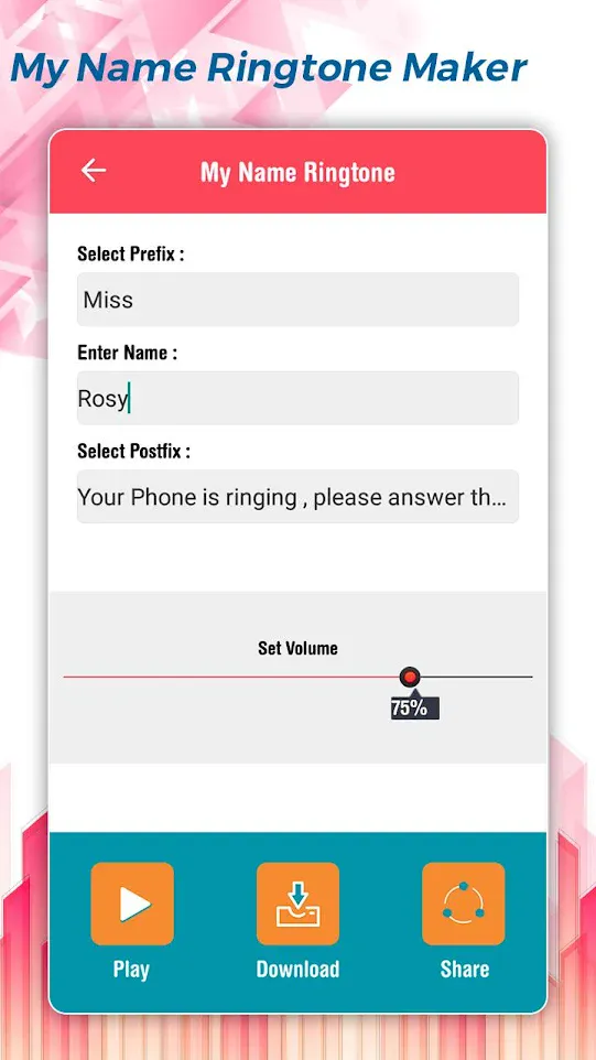 My Name Ringtone Maker | Indus Appstore | Screenshot