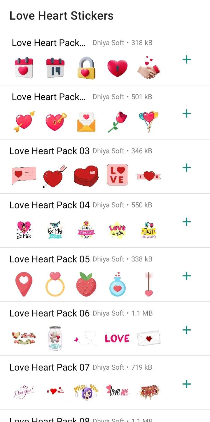 Love Heart Stickers for WA | Indus Appstore | Screenshot