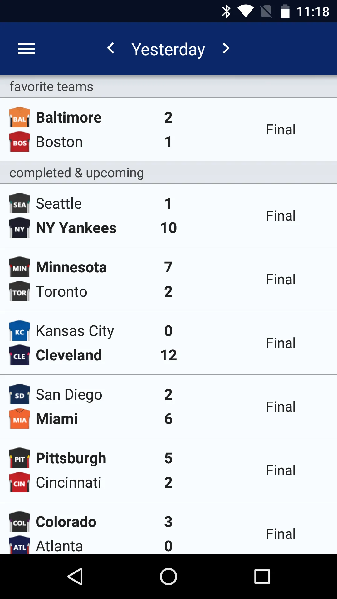 Sports Alerts - MLB edition | Indus Appstore | Screenshot