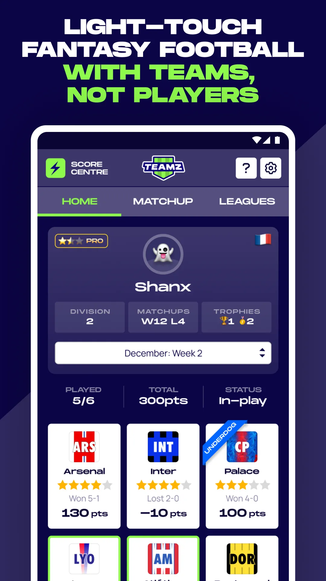 Fantasy Teamz | Indus Appstore | Screenshot