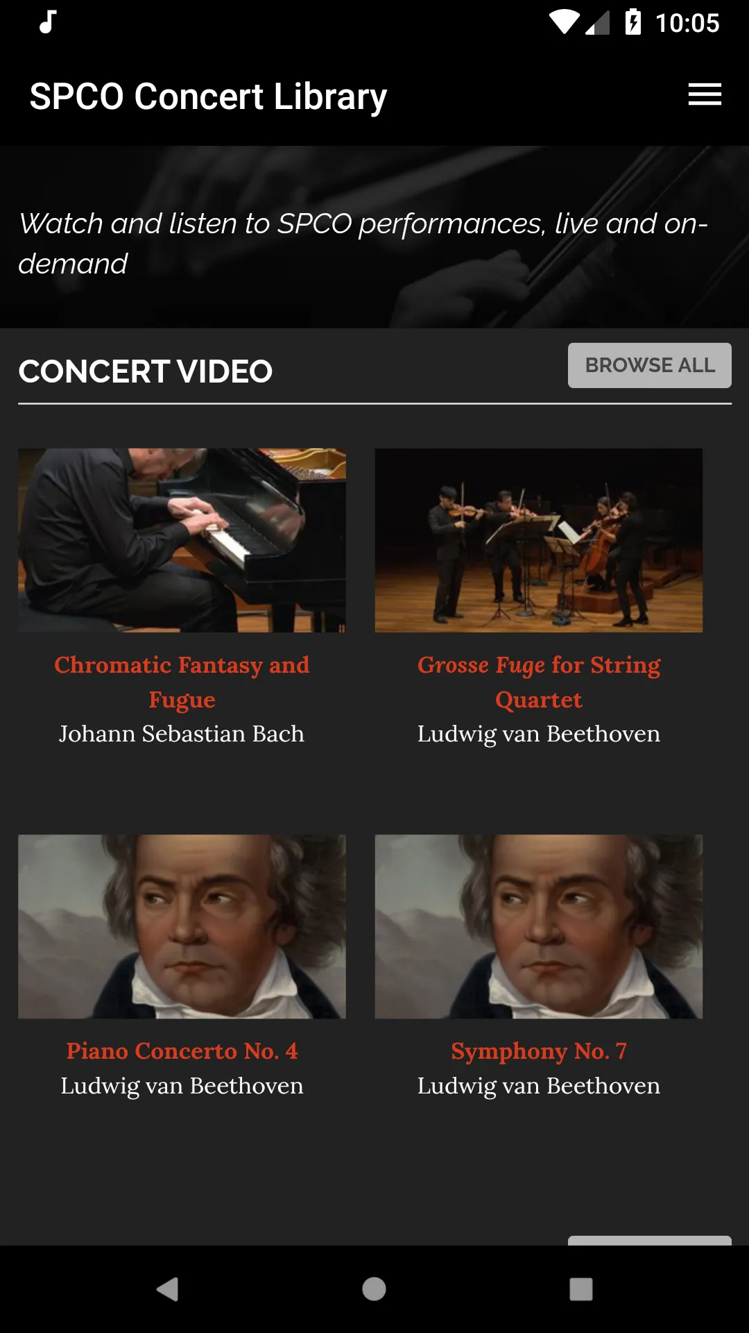 SPCO Classical Concert Library | Indus Appstore | Screenshot