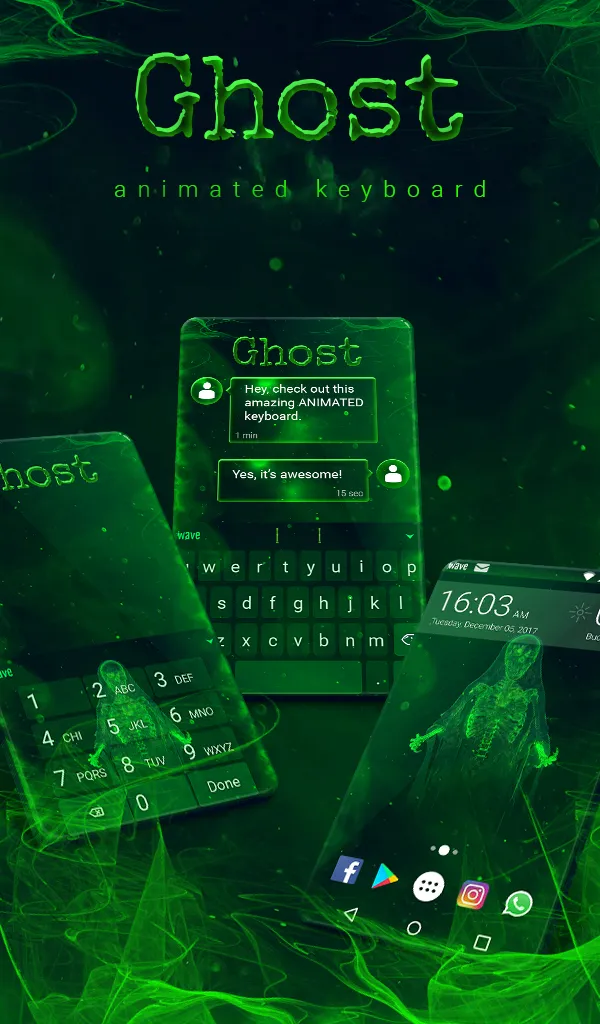 Ghost Keyboard & Wallpaper | Indus Appstore | Screenshot