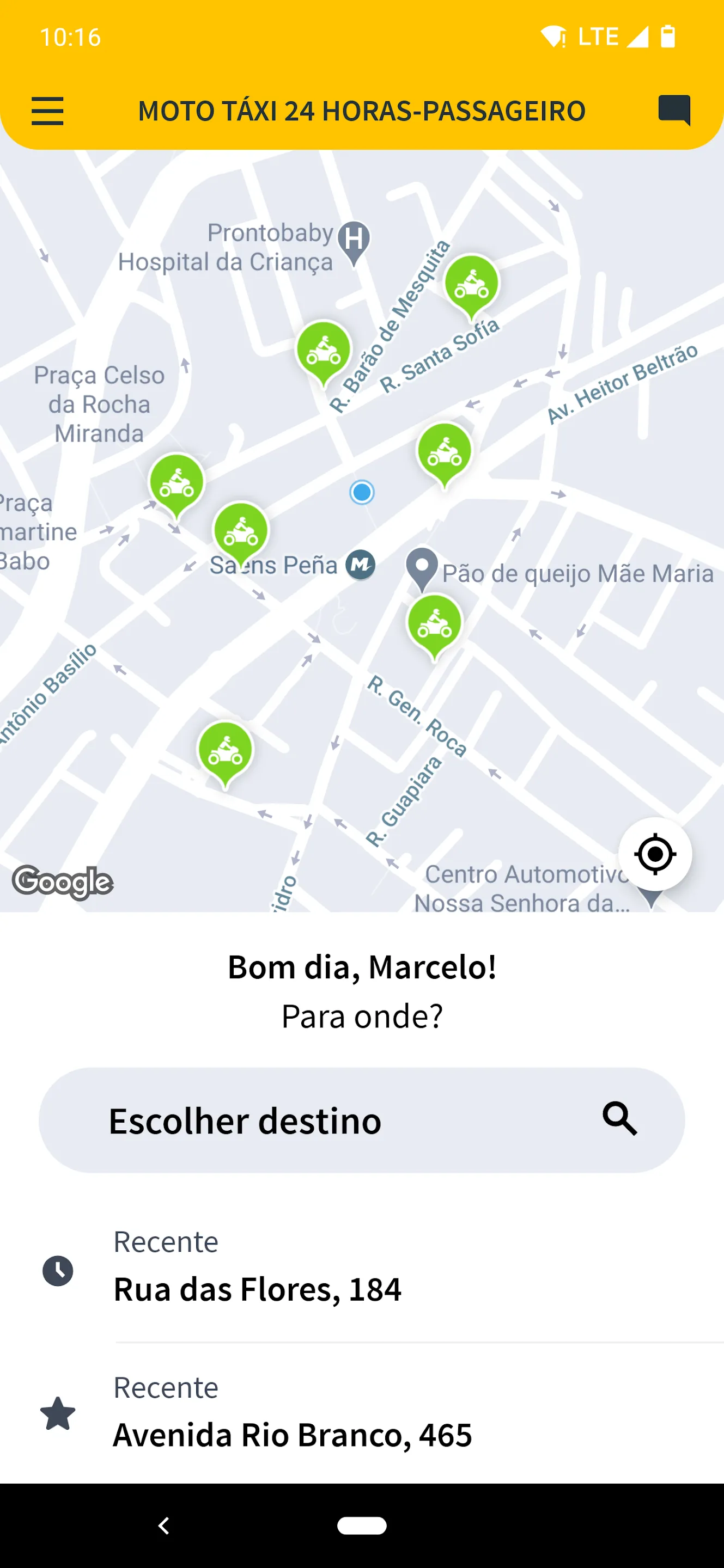 Moto Táxi 24 horas-Passageiro | Indus Appstore | Screenshot